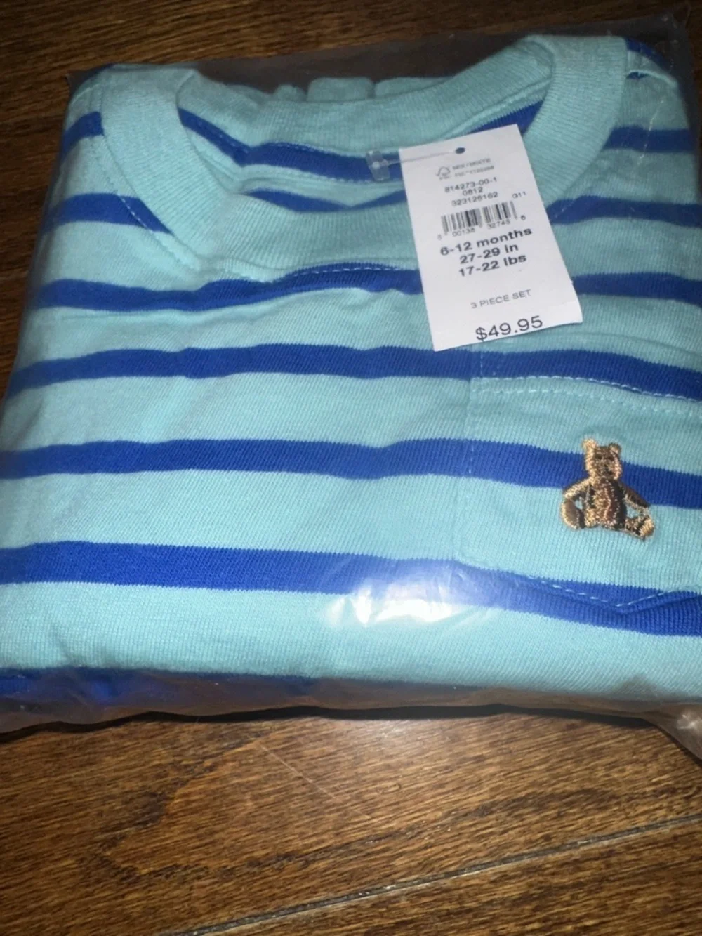 GAP Baby & Toddler Long Sleeve Pocket T-Shirt Set of 3 - NWT 6-12 Months